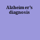 Alzheimer's diagnosis