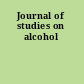 Journal of studies on alcohol
