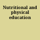 Nutritional and physical education