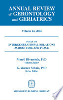 Annual review of gerontology & geriatrics.