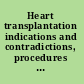 Heart transplantation indications and contradictions, procedures and complications /