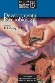 Developmental psychobiology /