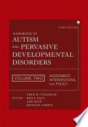 Handbook of autism and pervasive developmental disorders.