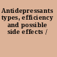 Antidepressants types, efficiency and possible side effects /
