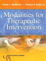 Modalities for therapeutic intervention /