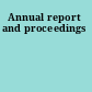 Annual report and proceedings