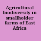 Agricultural biodiversity in smallholder farms of East Africa