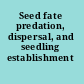 Seed fate predation, dispersal, and seedling establishment /
