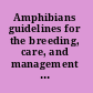 Amphibians guidelines for the breeding, care, and management of laboratory animals :a report.