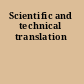 Scientific and technical translation