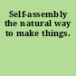 Self-assembly the natural way to make things.