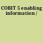 COBIT 5 enabling information /