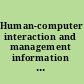 Human-computer interaction and management information systems applications /