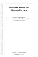 Research needs for human factors