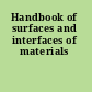 Handbook of surfaces and interfaces of materials
