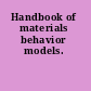 Handbook of materials behavior models.