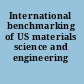 International benchmarking of US materials science and engineering research