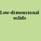 Low-dimensional solids