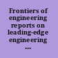 Frontiers of engineering reports on leading-edge engineering from the 2007 symposium.