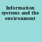 Information systems and the environment