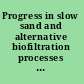 Progress in slow sand and alternative biofiltration processes : further developments and applications /