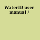 WaterID user manual /