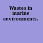 Wastes in marine environments.