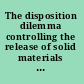 The disposition dilemma controlling the release of solid materials from Nuclear Regulatory Commission-licensed facilities /