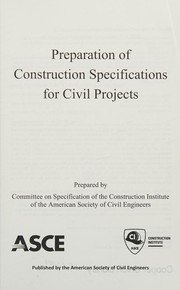 Preparation of construction specifications for civil projects /