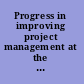Progress in improving project management at the Department of Energy 2001 assessment /