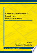 Advanced development in industry and applied mechanics : selected, peer reviewed papers from the 3rd International Conference on Advances in Mechanics Engineering (ICAME 2014), July 28-29, Hong Kong, China /