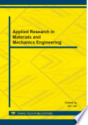 Applied research in materials and mechanics engineering : selected, peer reviewed papers from the 2014 (MEME 2014), June 21-22, 2014, London, UK /