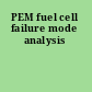 PEM fuel cell failure mode analysis
