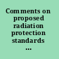 Comments on proposed radiation protection standards for Yucca Mountain, Nevada