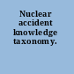 Nuclear accident knowledge taxonomy.