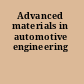 Advanced materials in automotive engineering