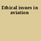 Ethical issues in aviation