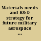 Materials needs and R&D strategy for future military aerospace propulsion systems