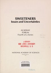 Sweeteners, issues and uncertainties : Academy forum, fourth of a series