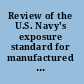 Review of the U.S. Navy's exposure standard for manufactured vitreous fibers