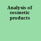 Analysis of cosmetic products