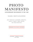 Photo manifesto : contemporary photography in the USSR /