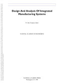 Design and analysis of integrated manufacturing systems