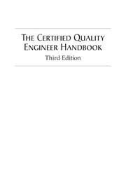 The certified quality engineer handbook /