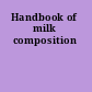 Handbook of milk composition