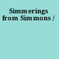 Simmerings from Simmons /