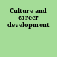 Culture and career development