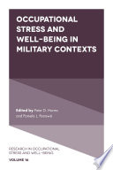 Occupational stress and well-being in military contexts /