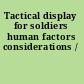 Tactical display for soldiers human factors considerations /
