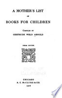 A mother's list of books for children /